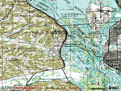 La Crescent topographic map