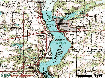Lakeland Shores topographic map