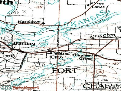Central City topographic map