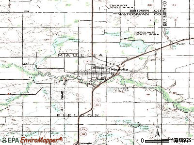 Madelia topographic map