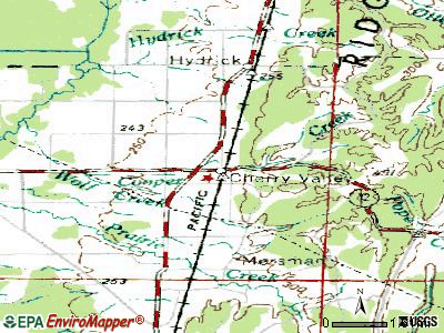 Cherry Valley topographic map