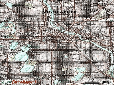 Minneapolis topographic map