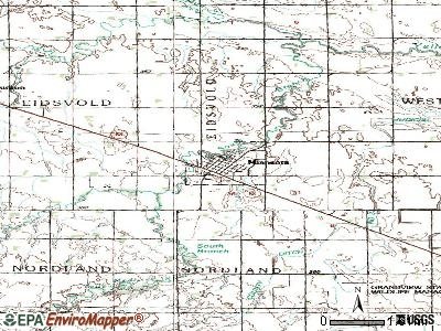 Minneota topographic map