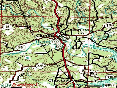 Clinton topographic map