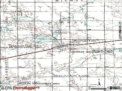 Mountain Lake topographic map