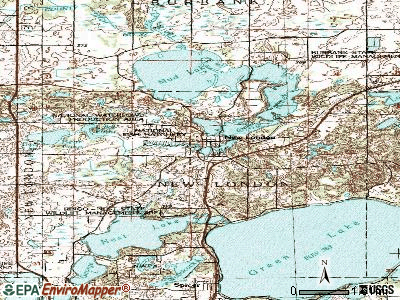 New London topographic map
