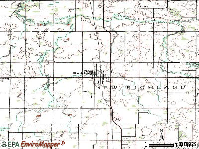 New Richland topographic map
