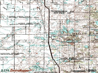 Ogema topographic map