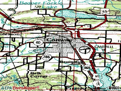 Conway topographic map
