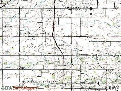 Racine topographic map