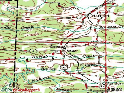 Cove topographic map