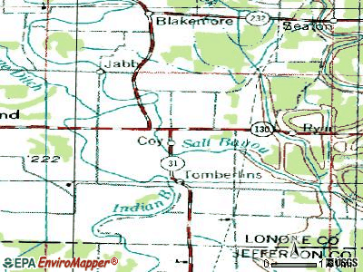 Coy topographic map