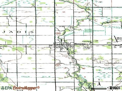 Roseau topographic map