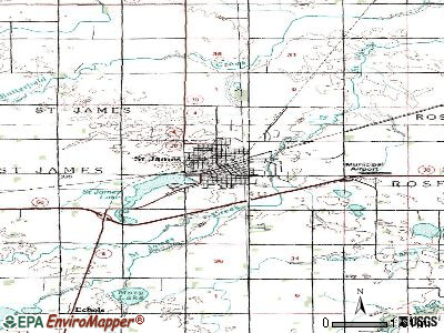 St. James topographic map