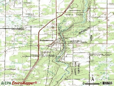 Sandstone topographic map