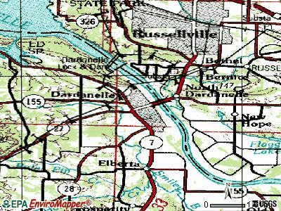 Dardanelle topographic map