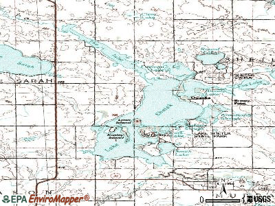 The Lakes topographic map