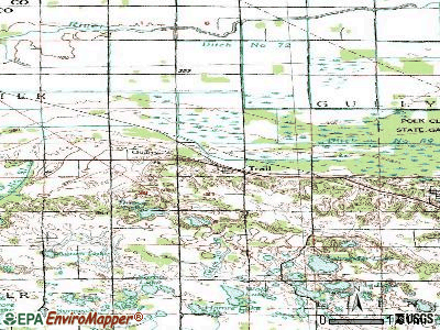 Trail topographic map