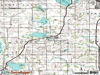Twin Lakes topographic map