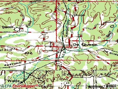 De Queen topographic map