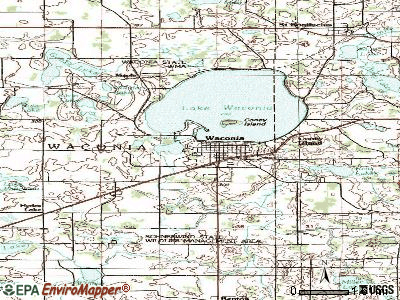 Waconia topographic map