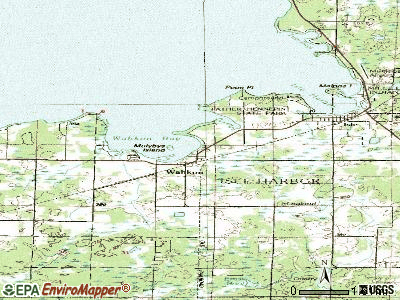 Wahkon topographic map