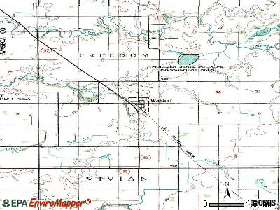 Waldorf topographic map