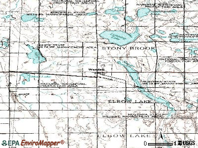 Wendell topographic map
