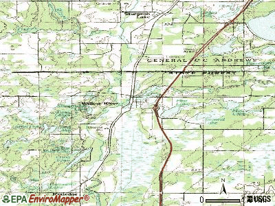 Willow River topographic map