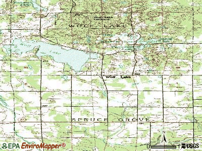 Wolf Lake topographic map