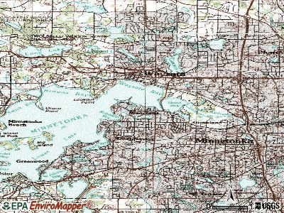Woodland topographic map