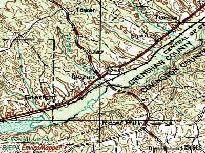 Dozier topographic map