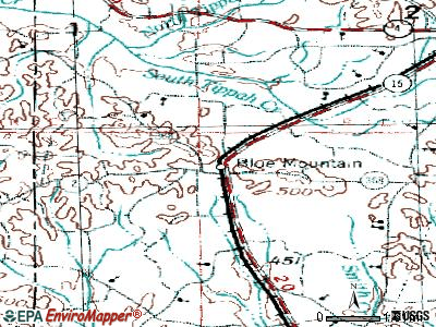 Blue Mountain topographic map