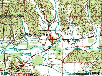 Calhoun City topographic map
