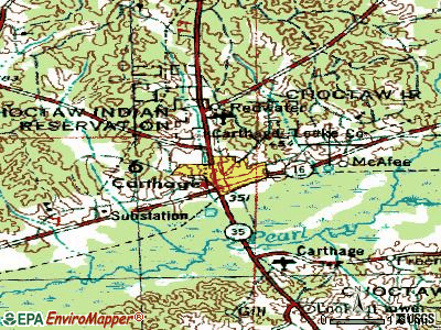 Carthage topographic map