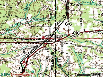 Centreville topographic map