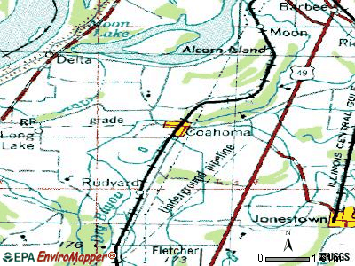 Coahoma topographic map