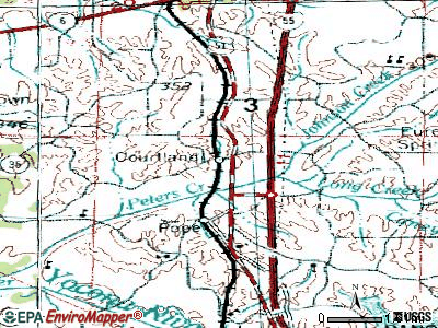 Courtland topographic map