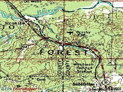 Crosby topographic map