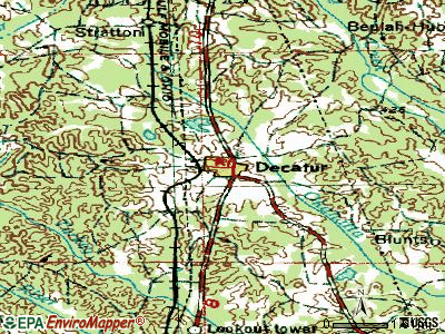 Decatur topographic map