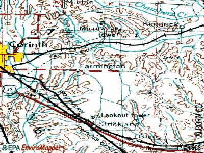 Farmington topographic map