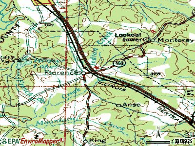 Florence topographic map