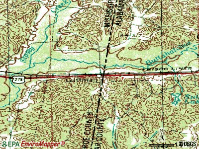 Gattman topographic map