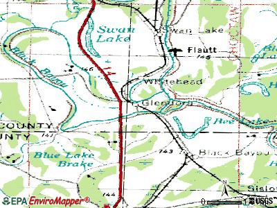 Glendora topographic map