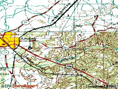 Hazlehurst topographic map