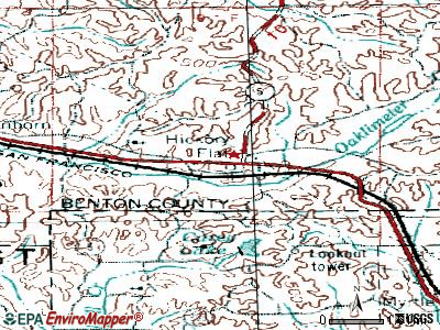 Hickory Flat topographic map