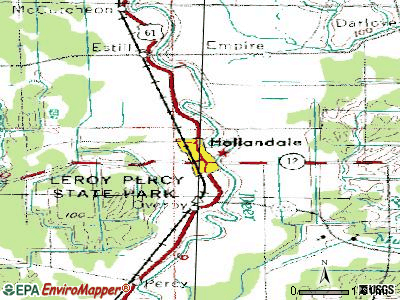 Holly Springs topographic map