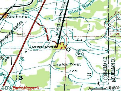 Jonestown topographic map