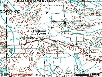 Jumpertown topographic map