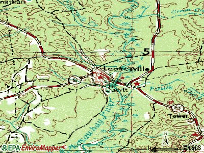 Leakesville topographic map